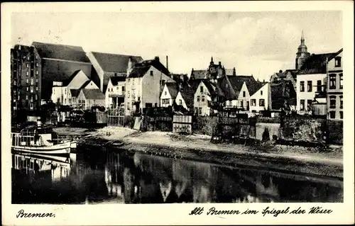 Ak Hansestadt Bremen, Alt-Bremen, Partie an der Weser