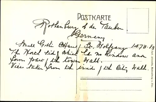 Ak Rothenburg ob der Tauber Mittelfranken, Gebäudeansicht, S. Wolfgang