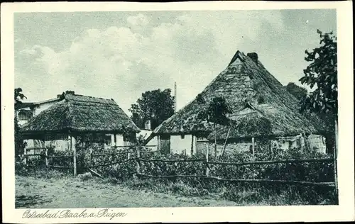 Ak Ostseebad Baabe auf Rügen, Alte Wohnhäuser