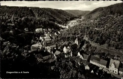 Ak Ziegenrück an der Saale Thüringen, Luftbild