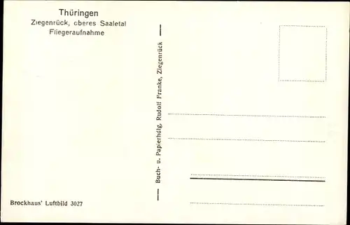 Ak Ziegenrück an der Saale Thüringen, Oberes Saaletal, Fliegeraufnahme