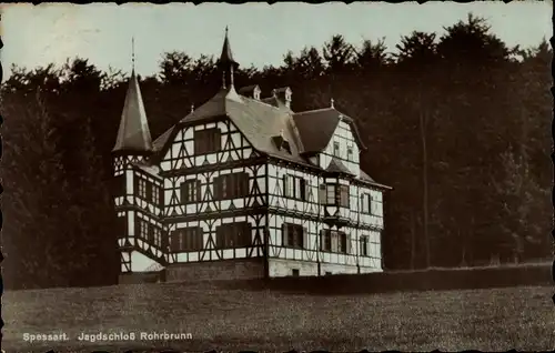 Ak Rohrbrunn Weibersbrunn im Spessart, Jagdschloss Rohrbrunn