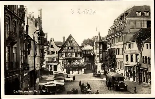 Ak Bad Kissingen Unterfranken Bayern, Der Marktplatz, Geschäfte