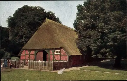 Ak Kiel in Schleswig Holstein, Holsteinisches Bauernhaus auf der Krusekoppel