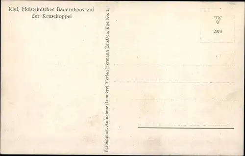 Ak Kiel in Schleswig Holstein, Holsteinisches Bauernhaus auf der Krusekoppel