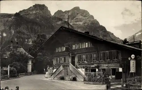 Ak Gsteig bei Gstaad Kanton Bern, Shell Tankstelle