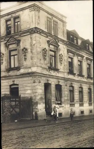 Foto Ak Meerane in Sachsen, Wohnhaus, Anwohner