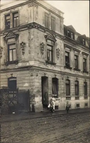 Foto Ak Meerane in Sachsen, Wohnhaus, Anwohner