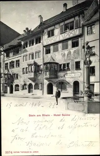 Ak Stein am Rhein Kanton Schaffhausen, Hotel Sonne