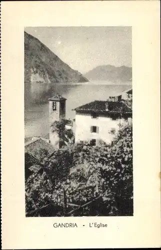 Ak Gandria Lago di Lugano Tessin Schweiz, Kirche