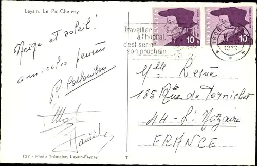 Ak Leysin Kanton Waadt, Le Pic Chaussy