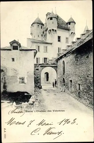 Ak Sierre Kanton Wallis, Château des Vidommes