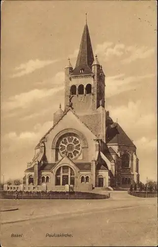 Ak Basel Bâle Stadt Schweiz, Pauluskirche