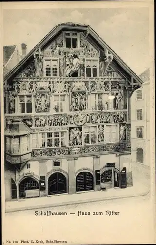 Ak Schaffhausen Stadt Schweiz, Haus zum Ritter