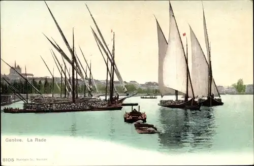 Ak Genève Genf Schweiz, La Rade