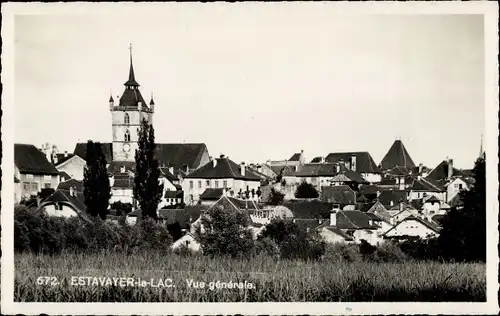 Ak Estavayer le Lac Kanton Freiburg, Gesamtansicht