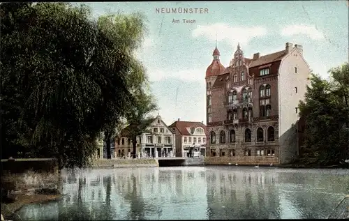 Ak Neumünster in Holstein, Am Teich