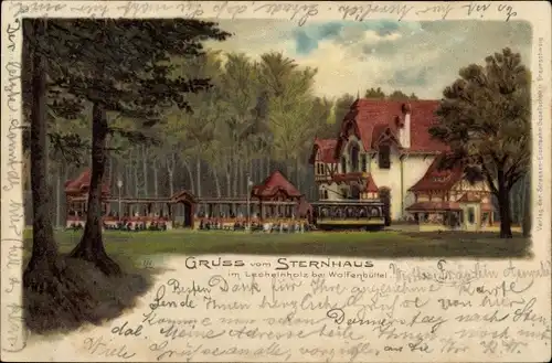 Litho Lechelnholz Wolfenbüttel in Niedersachsen, Sternhaus, Außenansicht