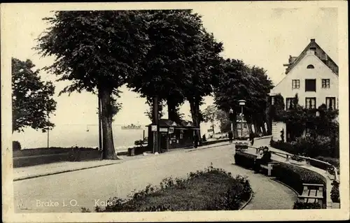 Ak Brake an der Unterweser in Oldenburg, Straßenpartie