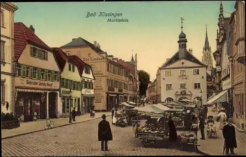 Ak Bad Kissingen Unterfranken Bayern, Marktplatz