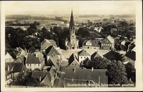 Ak Quakenbrück in Niedersachsen, Ort vom Sylvesterturm gesehen