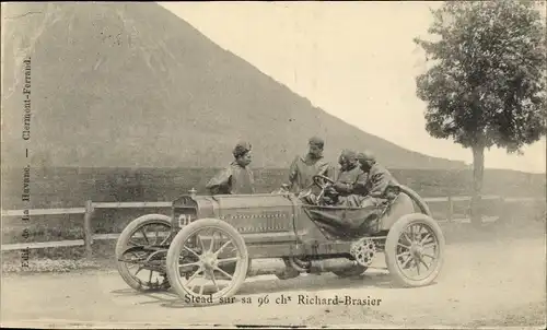 Ak Stead sur sa 96 ch RIchard-Brasier, Automobil, Auto