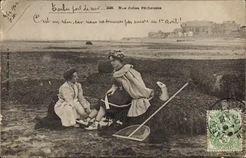 Ak Nos Jolles Pecheuses, Fischerinnen, Fischfang, Fischernetz