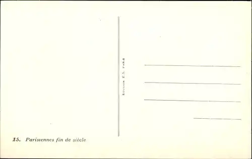 Ak Parisiennes fin de siecle, Frauenportrait, Spiegel, Paravent