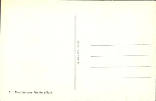 Ak Parisiennes fin de siecle, Frau in Unterwäsche, Portrait