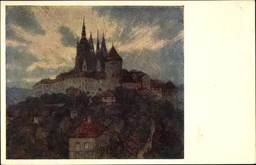 Künstler Ak Simon, T. F., Praha Prag Tschechien, Hradčany Hradschin