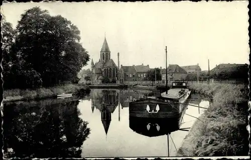 Ak Deinze Ostflandern, Kerk en Leiezicht