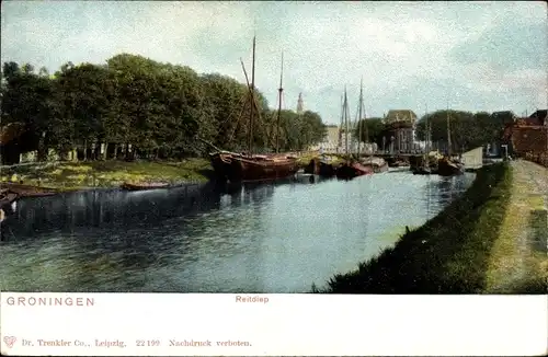 Ak Groningen Niederlande, Reitdiep