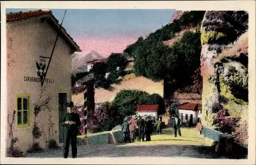 Ak Grimaldi di Ventimiglia Liguria, Ponte S. Luigi, Confine italo-francese