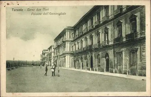 Ak Tarent Taranto Puglia, Corso due Mori, Palazzo dell'Ammiragliato