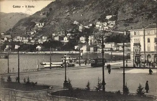 Ak Como Lombardia, Il Porto, Straßenbahn