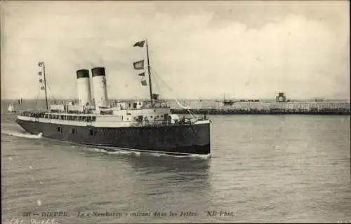 Ak Dieppe Seine Maritime, Le Steamer Newhaven