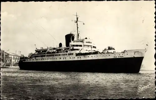 Ak Paquebot Ville d'Oran, Dampfschiff, CGT, French Line
