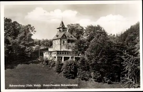 Ak Schwarzburg in Thüringen, Hotel Pension Schwarzburg