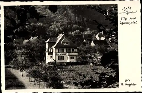 Ak Sitzendorf in Thüringen, Haus im Garten