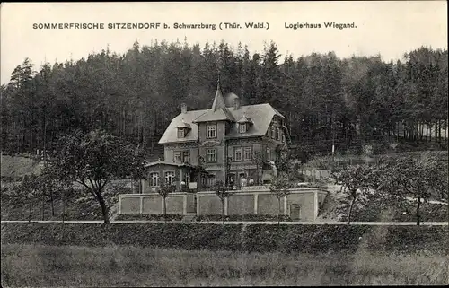 Ak Sitzendorf in Thüringen, Logierhaus Wiegang