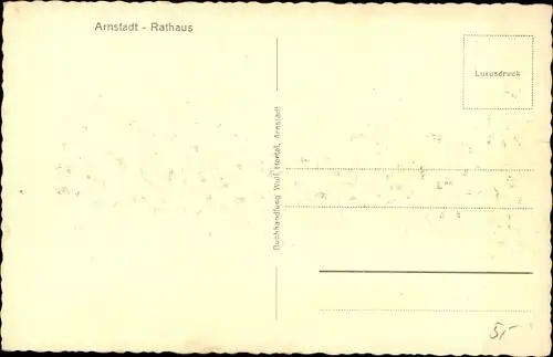 Ak Arnstadt in Thüringen, Rathaus