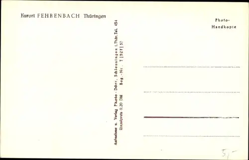 Ak Fehrenbach Masserberg Thüringen, Ortschaft