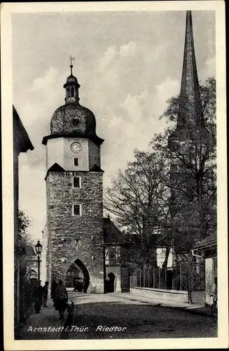 Ak Arnstadt in Thüringen, Riedtor