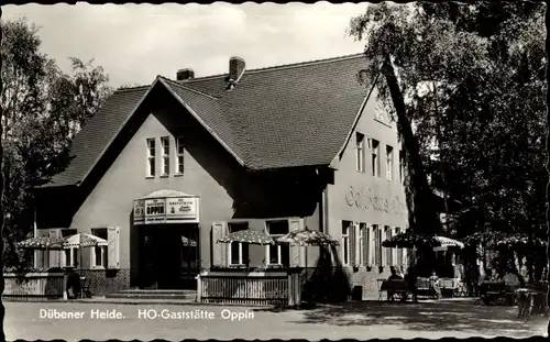 Ak Oppin Kemberg Dübener Heide, HO-Gaststätte Oppin