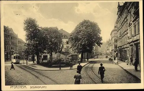 Ak Pforzheim im Schwarzwald, Sedansplatz