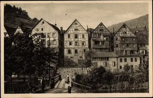 Ak Schiltach im Schwarzwald, Fachwerkhäuser