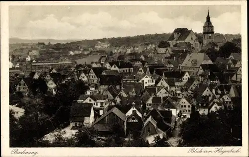 Ak Backnang in Württemberg, Blick vom Hagenbach