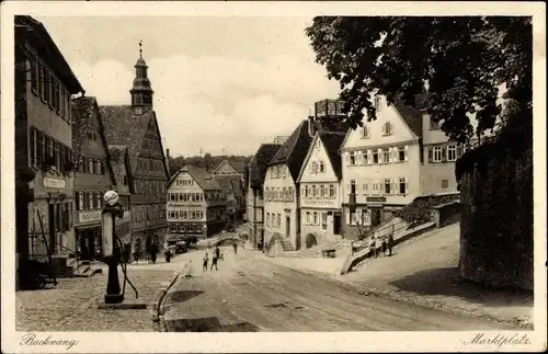 Ak Backnang in Württemberg, Marktplatz