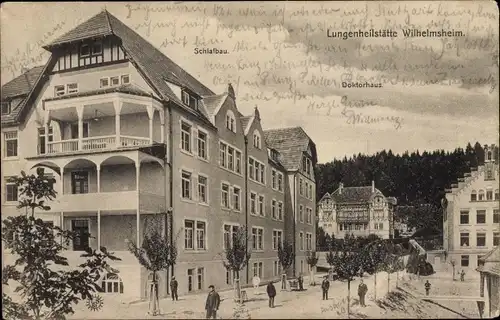 Ak Oppenweiler in Württemberg, Klinik Wilhelmsheim, Lungenheilstätte, Schlafbau, Doktorhaus