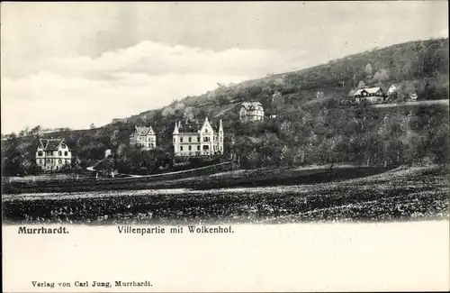 Ak Murrhardt in Württemberg, Villenpartie mit Wolkenhof